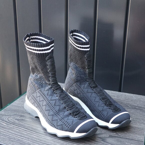 FENDI Rockoko Hi-Top Sock Sneaker - Picture 1 of 4